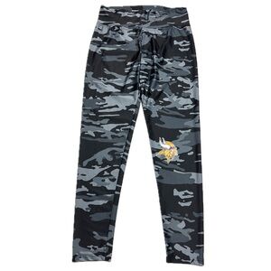 NFL Team Apparel Minnesota Vikings Black Gray Camo Athletic Leggings Size XXL